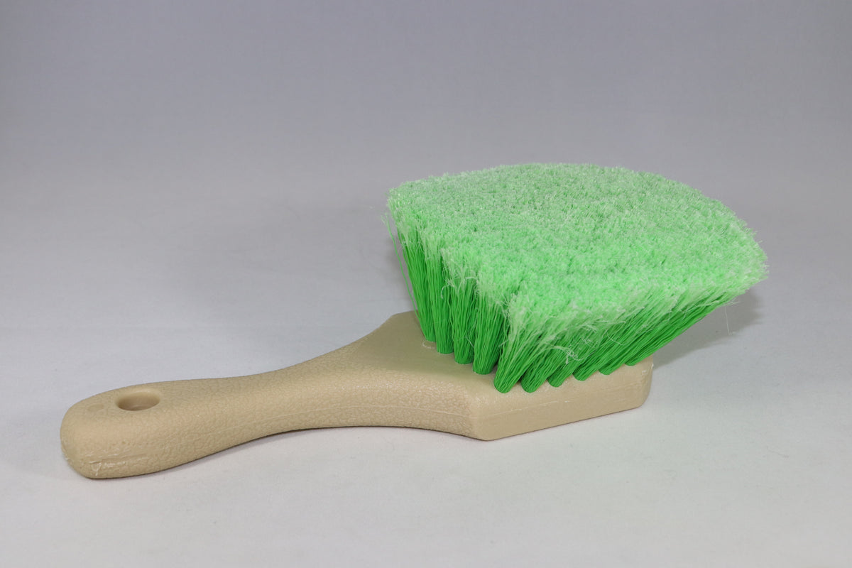 Micronova™ Scrub Brushes Scrub Brush, curved handle grip, 8 in. Long, 3 in.  wide, White Brushes