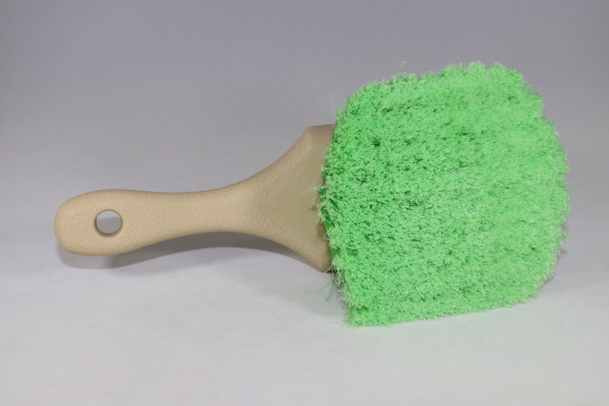 Micronova™ Scrub Brushes Scrub Brush, curved handle grip, 8 in. Long, 3 in.  wide, White Brushes